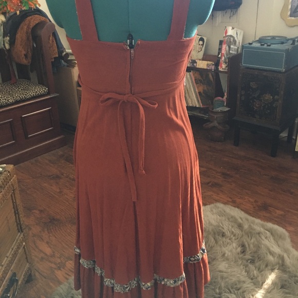 Vintage Suede-like 70’s Boho Dress - Picture 3 of 5